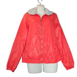 Bernardo Medium Full Face Zipper Hood Nylon Jacket Windbreaker Coral Outdoors
